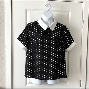 SHEIN polka dot blouse